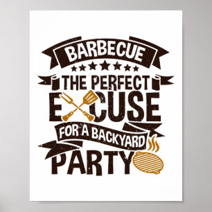 Byrbecue, die perfekte Entschuldigung für ein Part Poster