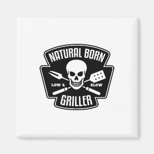 Byrbecue Natural Geboren Griller Funny Grill Maste Magnet