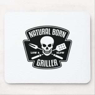 Byrbecue Natural Geboren Griller Funny Grill Maste Mousepad