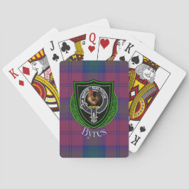 Byres schottisches Clan-Tartan und Wappen Spielkarten