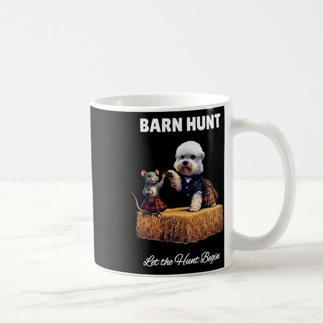 Byrn Hunt Lover - Niedlicher Rat und Dandie Dinmon Kaffeetasse (Rechts)