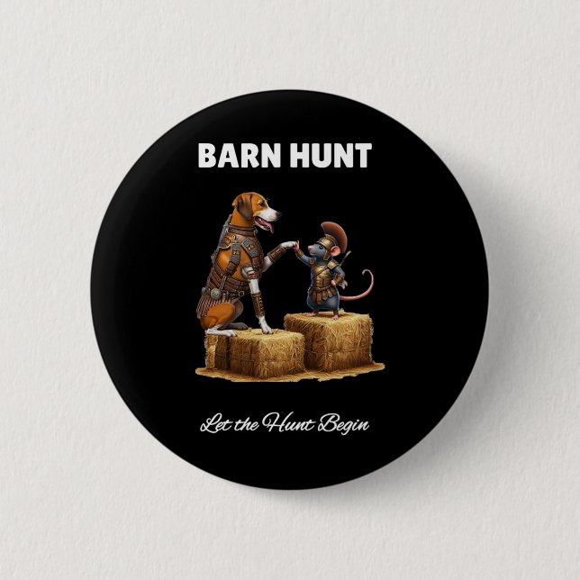 Byrn Hunt Lover - Niedlicher Warriorrat und amerik Button (Vorderseite)
