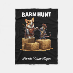Byrn Hunt Lover - Niedlicher Warriorrat und Corgi  Fleecedecke