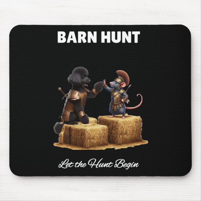 Byrn Hunt Lover - Niedlicher Warriorrat und Schwar Mousepad (Vorne)