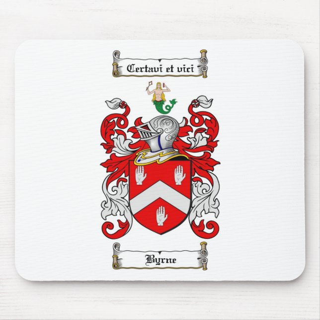 BYRNE FAMILIENWAPPEN - BYRNE WAPPEN MOUSEPAD (Vorne)