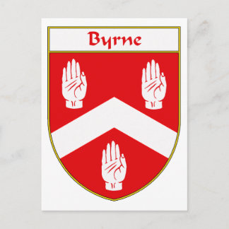 Byrne-Wappen/Familienwappen Postkarte