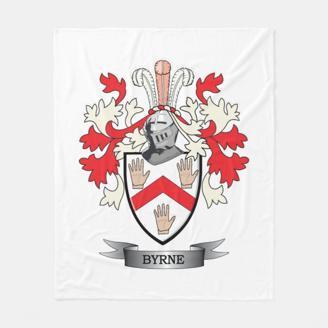Byrne Wappen Fleecedecke (Vorderseite)