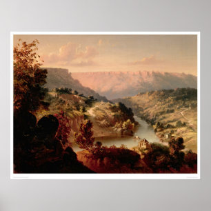 Byrnes Fähre auf dem Stanislaus Fluss (0707A) Poster