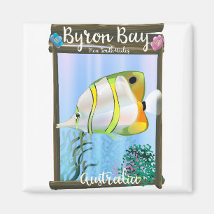 Byron Bay Australia Reiseplakat. Magnet