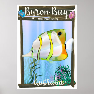 Byron Bay Australia Reiseplakat. Poster