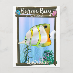 Byron Bay Australia Reiseplakat. Postkarte