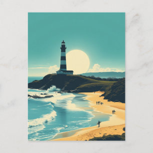 Byron Bay Australia Vintag Beach Lighthouse Postkarte