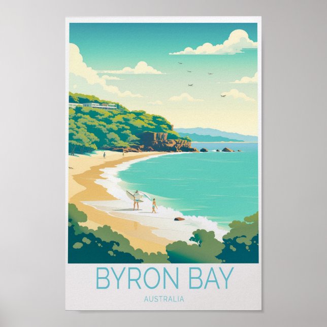 Byron Bay Coastal Travel Poster (Vorne)