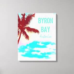 Byron Bay Hipster Palm Australien Reiseausdruck Leinwanddruck