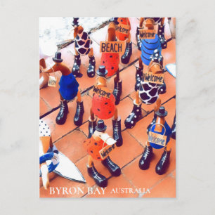 Byron Bay quirky Stadt NSW Australien Postkarte