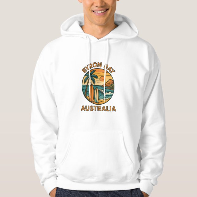 Byron Bay Sunrise – Coastal Summer Vibes Australia Hoodie (Vorderseite)