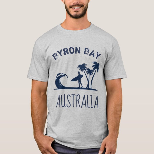 Byron Bucht-Australiensurfen T-Shirt (Vorderseite)