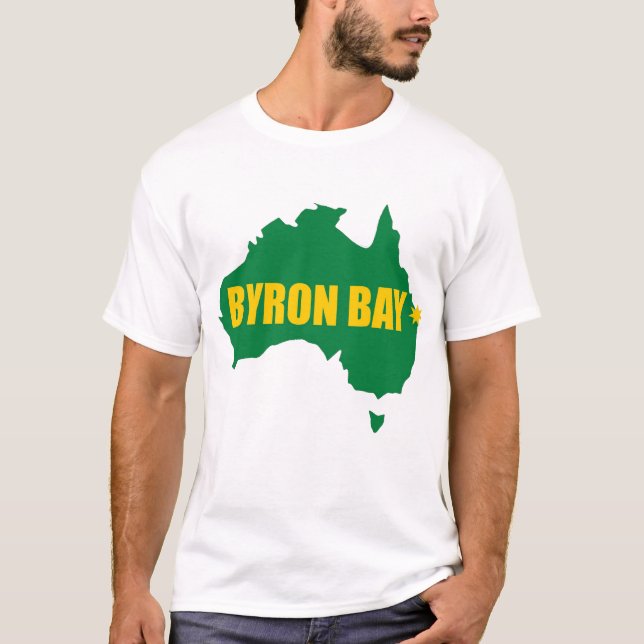Byron Bucht-Grün und Goldkarten-T - Shirt (Vorderseite)