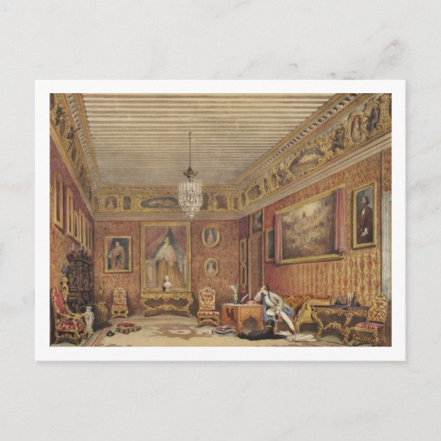 Byron's Room in Palazzo Mocenigo, Venedig (w/c on  Postkarte (Vorderseite)