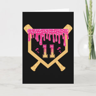Bysebyll 11 Jahre alte Geburtstags-Drip 11. Geburt Karte