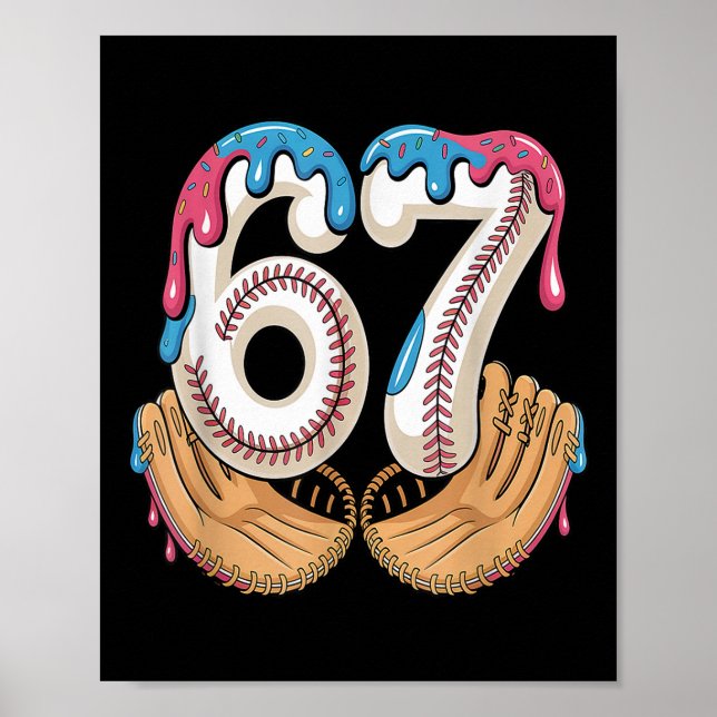 Bysebyll 67 - Eis-Drip 67 Meme Lustiger Spieler  Poster (Vorne)