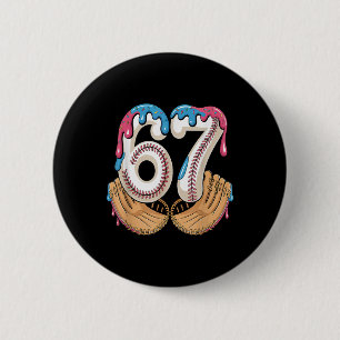 Bysebyll 67 - Eisdrip 67 Meme Lustiger Spieler  Button