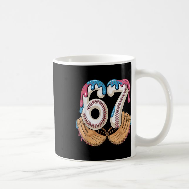 Bysebyll 67 - Ice Cream Drip 67 Meme Funny Player  Kaffeetasse (Rechts)