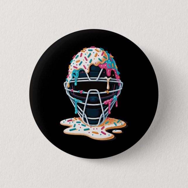Bysebyll Catcher Maske Eiscreme tropft Bysebyll  Button (Vorderseite)