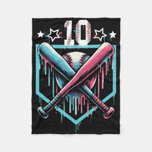 Bysebyll Drip 10. Geburtstag Jungen Nummer 10 Juge Fleecedecke