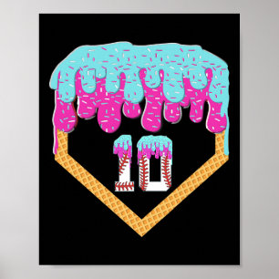 Bysebyll Drip 10 Jahre alte Eiscreme 10. Geburtsta Poster