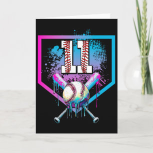 Bysebyll Drip 11. Geburtstag Home Plate Junge Juge Karte