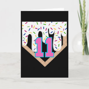 Bysebyll Drip 11. Geburtstag Home Plate Junge Juge Karte