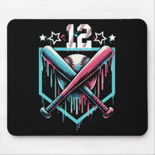 Bysebyll Drip 12. Geburtstag Jungen Nummer 12 Juge Mousepad
