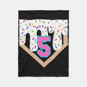 Bysebyll Drip 5. Geburtstag Home Plate Jungen Juge Fleecedecke