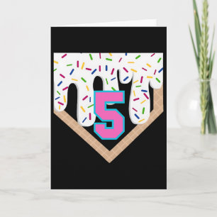 Bysebyll Drip 5. Geburtstag Home Plate Jungen Juge Karte