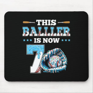 Bysebyll Drip 7. Geburtstagsfeier Junge Sport Fan Mousepad