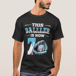 Bysebyll Drip 7. Geburtstagsfeier Junge Sport Fan T-Shirt