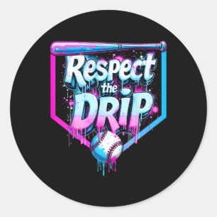Bysebyll Drip Boys Eiscreme Respektiert Den Tropfe Runder Aufkleber