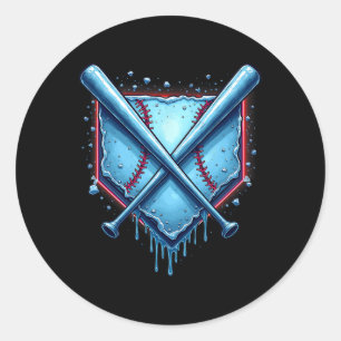 Bysebyll Drip Boys Home Plate Eis Respektiere den  Runder Aufkleber