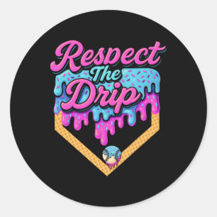Bysebyll Drip Boys Home Plate Eiscreme Respekt Th Runder Aufkleber