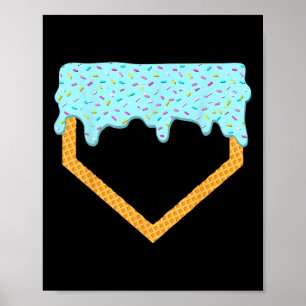 Bysebyll Drip Boys Home Plate Eiscreme Sport Spiel Poster