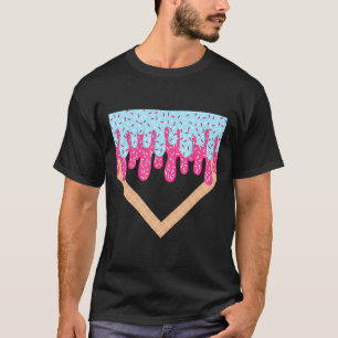 Bysebyll Drip Boys Home Plate Eiscreme Sport Spiel T-Shirt