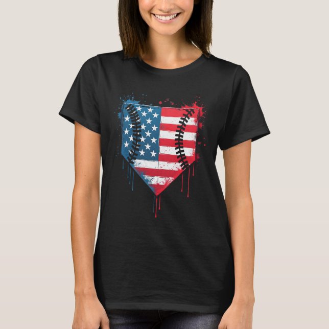 Bysebyll Drip Boys Kids Eiscreme Patriotisch Ameri T-Shirt (Vorderseite)