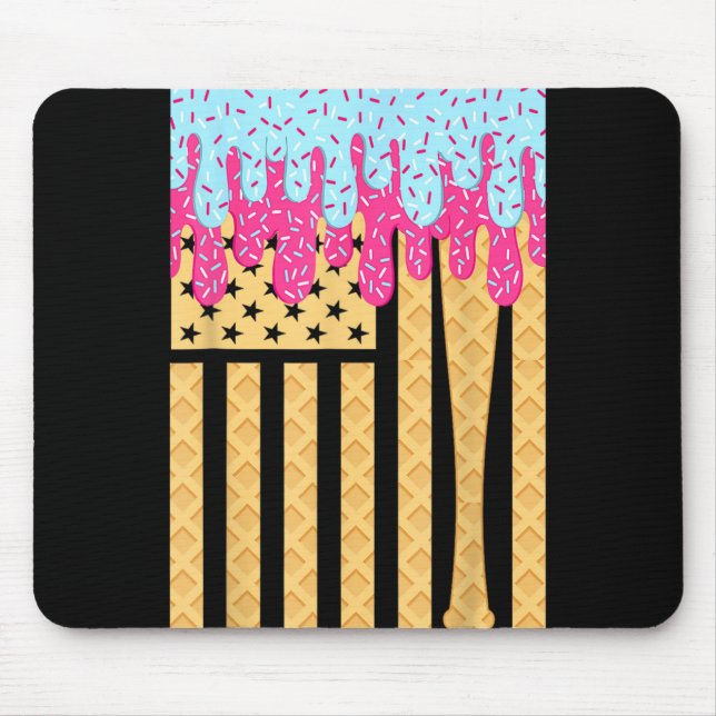 Bysebyll Drip Byt Boys Dripping Eiscreme Amerikani Mousepad (Vorne)
