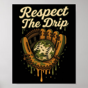 Bysebyll Drip Camo Bysebyll Handschuh Jungen Sport Poster