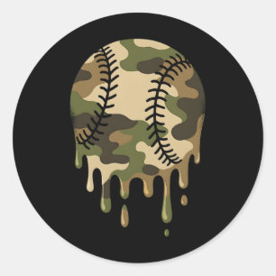Bysebyll Drip Camo Jungen Männer Militär Sport Coo Runder Aufkleber