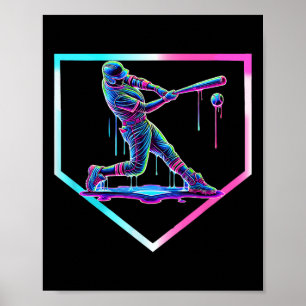Bysebyll Drip Eiscreme Bysebyll Home Plate Jungen Poster