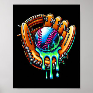 Bysebyll Drip Eiscreme Streusel Bysebyll Handschuh Poster