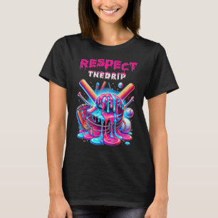 Bysebyll Drip Eiscreme Tröpfeln Respekt Tröpfeln T T-Shirt