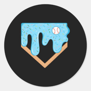 Bysebyll Eis tropft Bysebyll Home Plate Dr Runder Aufkleber